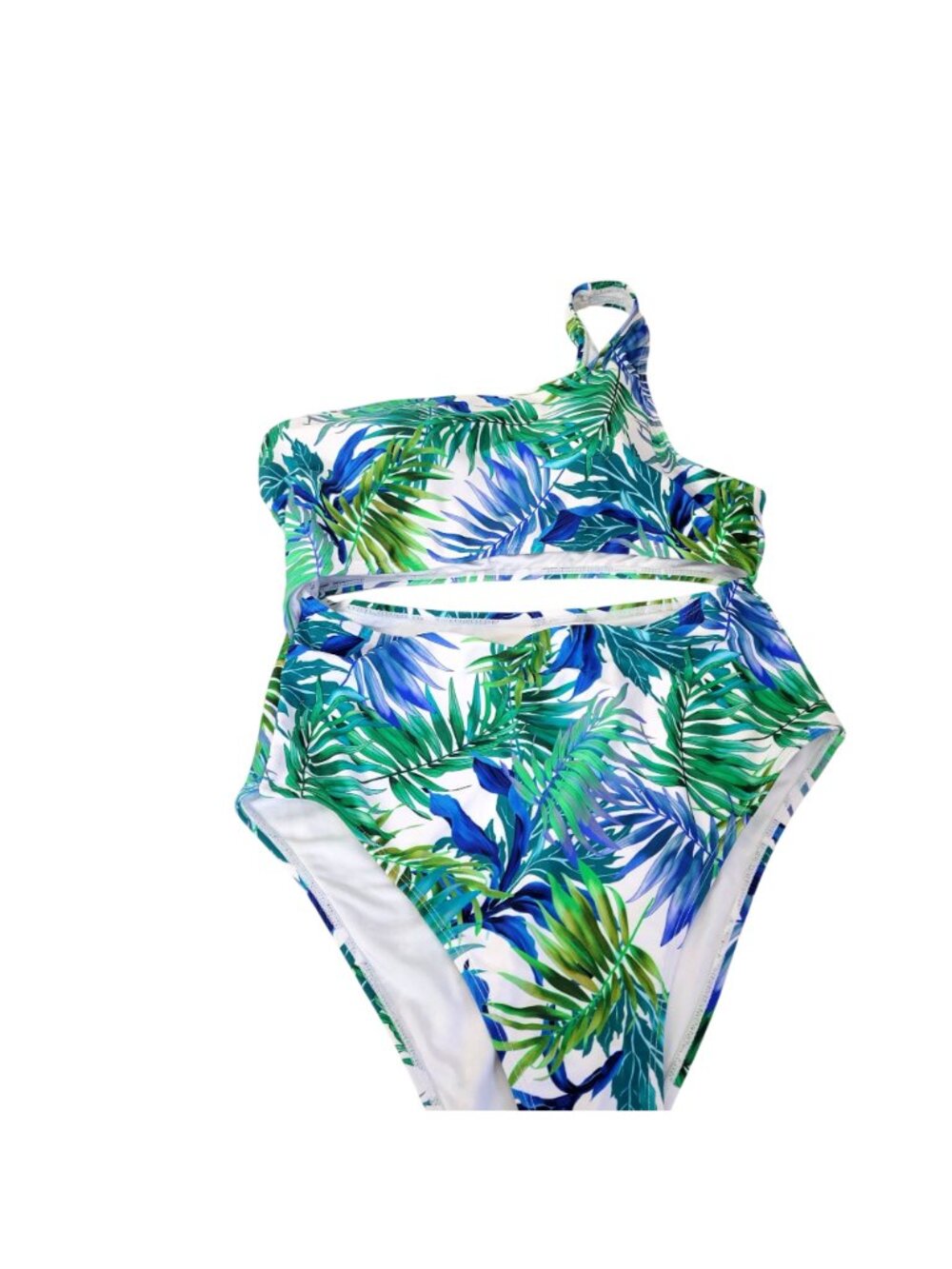 Kendall + Kylie Women’s Tropical Print One-Shoulder Swimsuit Set - Picture 2 of 8